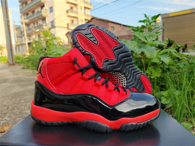 Men's Running weapon Air Jordan 11 Black/Red Shoes 096